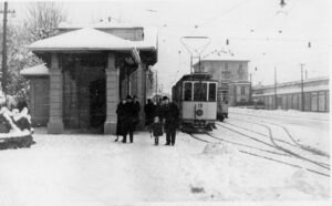 TBO Tramvia Biella-Mongrando Elettromotrice 19 in partenza dalla stazione di Biella per Mongrando