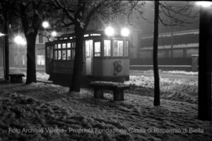 TBO Tramvia Biella-Borriana Stazione di Biella Convoglio illuminato pronto per la partenza