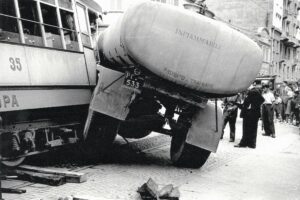 TBO Tramvia Biella-Oropa Incidente in via Repubblica a Biella 14.08.1935