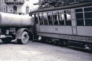 TBO Tramvia Biella-Oropa Incidente in via Repubblica a Biella 14.08.1935