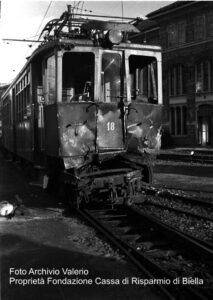 FEB Stazione di Biella Elettromotrice 18 incidentata