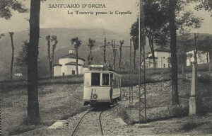 TBO Tramvia Biella-Oropa Trincea del Sacro Monte di Oropa con Cappelle