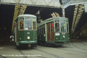 ATM Tramvie Milano 711 e 1847 Deposito di Messina Novembre 1995