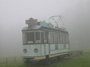 AFBO 1 Al terminal in Oropa Santuario avvolta dalla nebbia