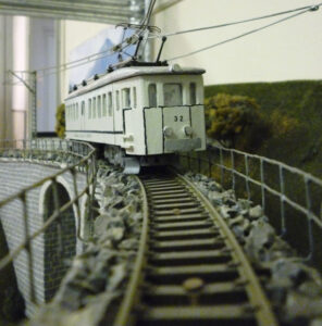 AFBO Diorama in scala H0 del Ponte dei Tre Archi con elettromotrice 32