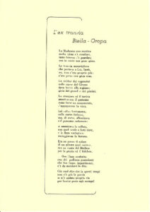 TBO Tramvia Biella-Oropa Poesia commemorativa