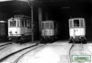 TBO Tramvia Biella-Oropa Rimesse presso la Stazione di Favaro 30.03.1958