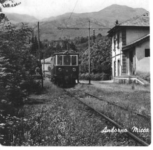 FEB Ferrovia Biella-Balma Stazione di Andorno Micca Elettromotrice 14 diretta a Biella