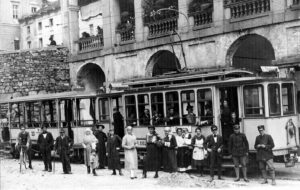 TBO Tramvia Biella-Oropa Convoglio in partenza dal primo piazzale del Santuario (Terminal originario)