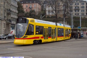 Tramway nel Mondo BLT Be 6/10 154 auf Testfahrt entlang der Linie 7 beim Central.