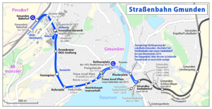 Traunseebahn Karte_der_Straßenbahn_Gmunden