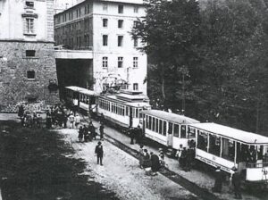 TBO Tramvia Biella-Oropa Convogli in manovra nella Stazione terminale